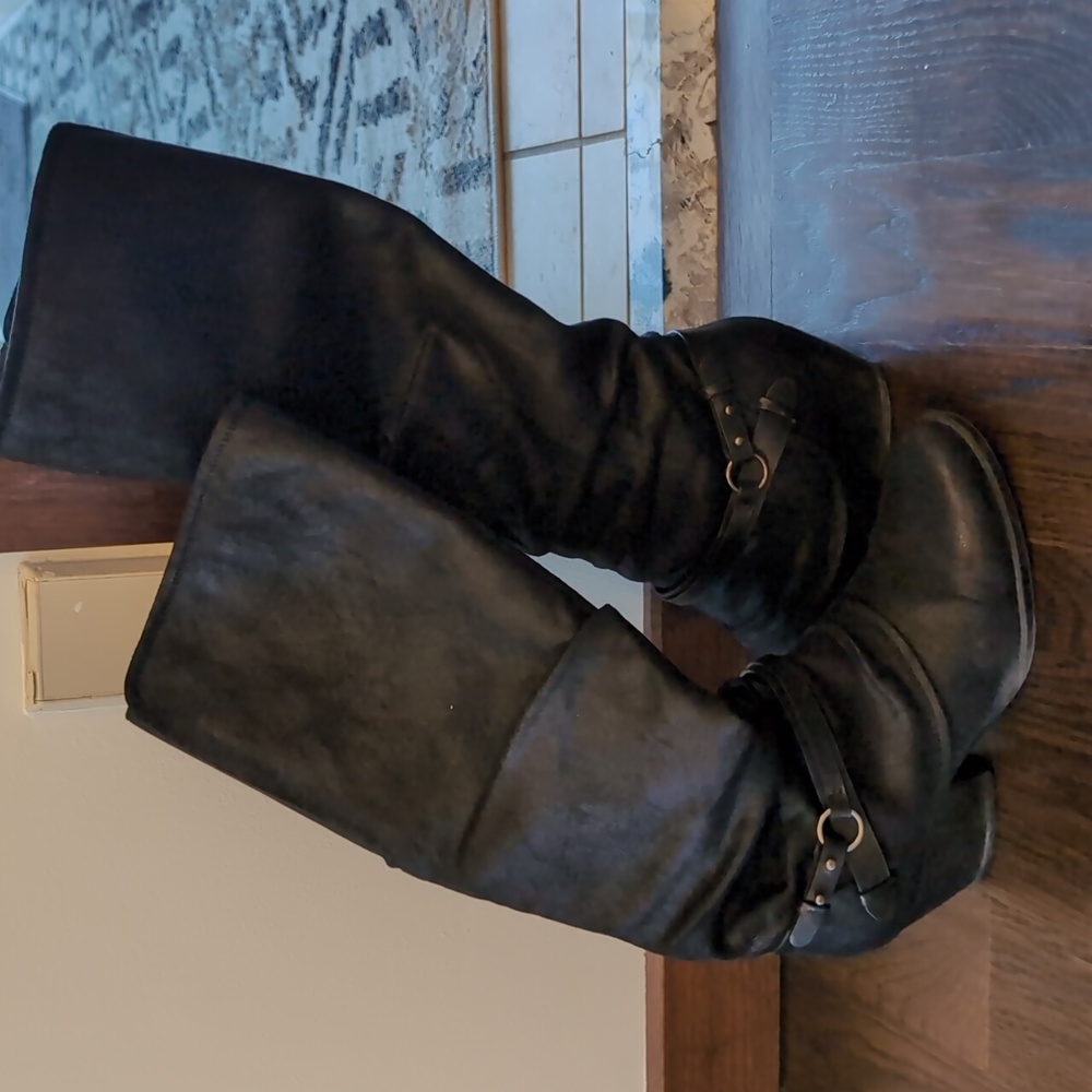 Black Knee-High Boots - Picture 3 of 3